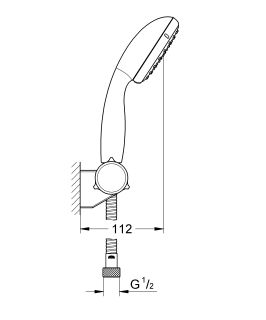 Лейка для душа Grohe New Tempesta 2760130E хром